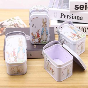 Τροφίμων Candy Candy Tin Box Μικρό κιβώτιο με λαβή108 * 80 * 60mm
